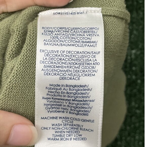 CHAPS Green Olive Vest Sweater MEN'S Size XL Logo Embroidered - Picture 4 of 6